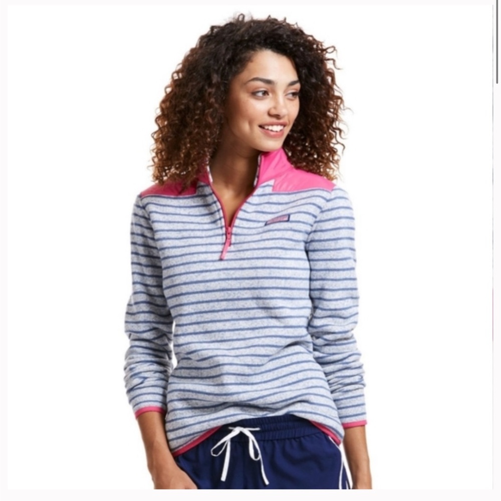 Vineyard Vines Martha’s Vineyard Stripe Sweater Fleece Shep Shirt Pullover XS